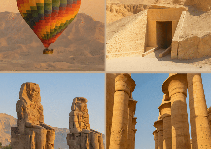 2 Day Hurghada to Luxor by Flight with Hotel Balloon & Nile Boat
