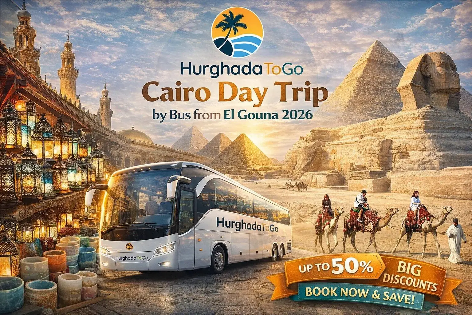 Cairo Day Trip by Bus from El Gouna 2026