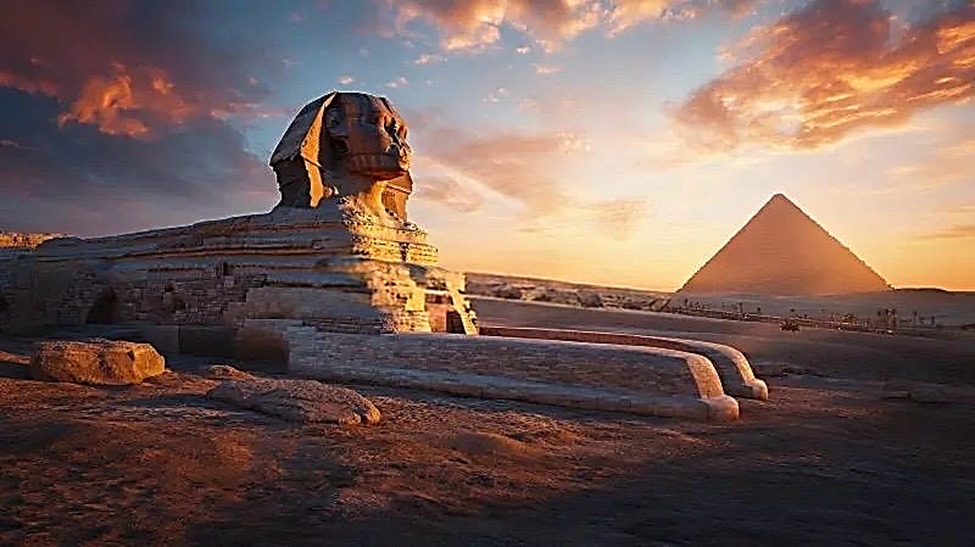 Pyramids of Giza at Golden Hour