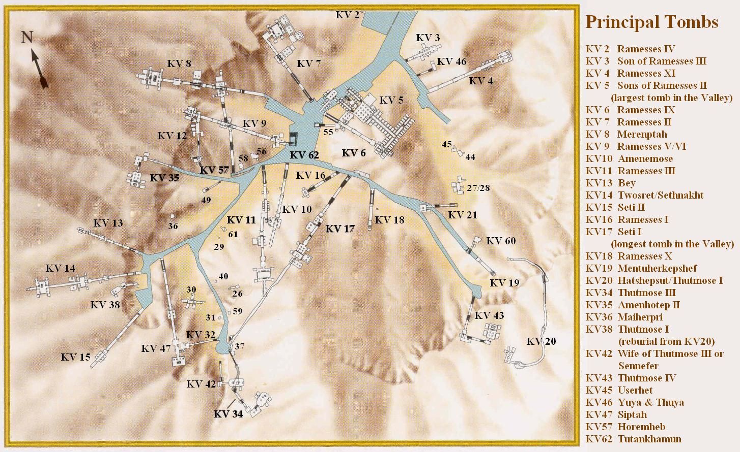 valley of the kings map