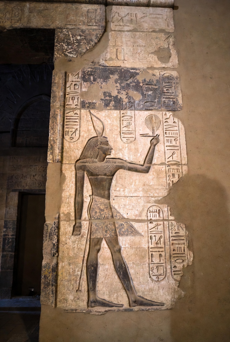 The “Dendera Light” relief at the Hathor Temple